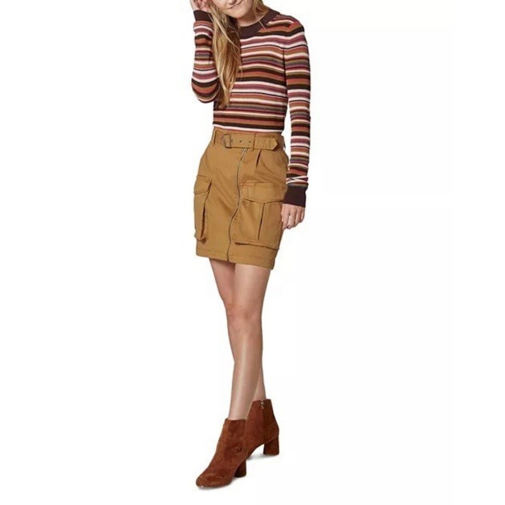 Joie Vintage Gold Farlan Skirt Size 4 NWT Utility Cargo Pockets